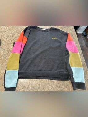 Multicolor Gray Fleece Pullover